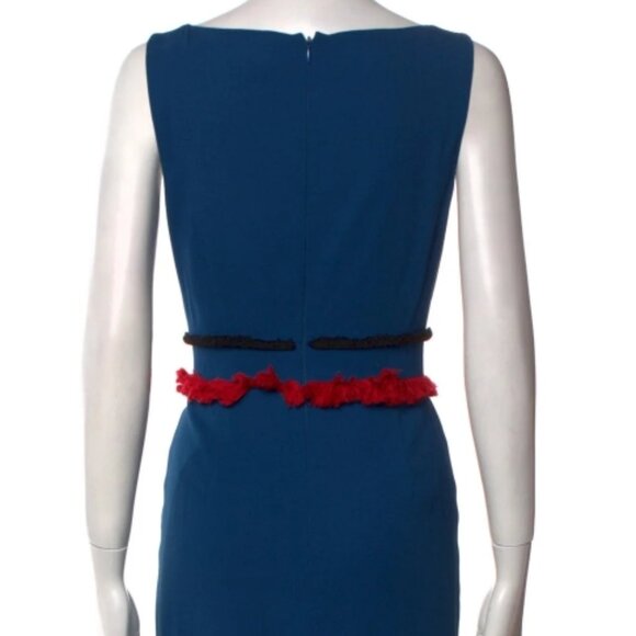 Altuzarra Blue Multi Caulfield Fringed Sheath Sleeveless Dress XS $1795 - Picture 3 of 3
